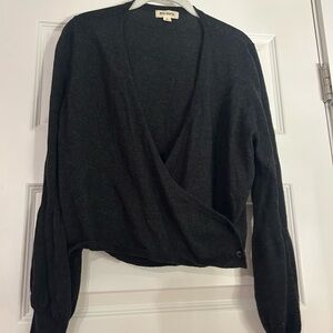 New York & Company Black V-Neck Sweater